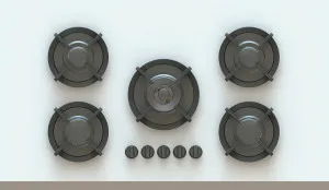 Pitt Natural Gas Cooktop ELBRUS-BLK by Pitt, a Cooktops for sale on Style Sourcebook