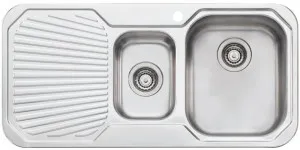 Oliveri Petite 1 and 1/2 Bowl Left Hand Drainer Topmount Sink PE302 by Oliveri, a Kitchen Sinks for sale on Style Sourcebook