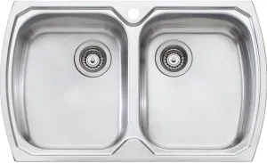 Oliveri Monet Double Bowl Top Mount Sink MO763 by Oliveri, a Kitchen Sinks for sale on Style Sourcebook