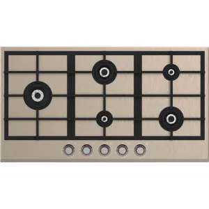 Spezialist 94cm LP Gas Cooktop 5 Burner Stainless Steel Plate Copper Surface S30945SPBCULPG by Spezialist, a Cooktops for sale on Style Sourcebook