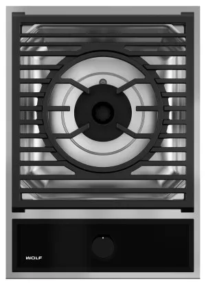 WOLF Transitional 38cm Natural Gas Multifunction Module Cooktop ICBMM15TF/S by Wolf, a Cooktops for sale on Style Sourcebook