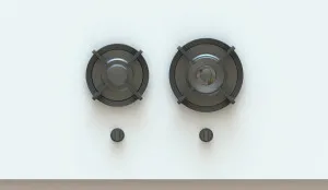 Pitt Bely 2 Burner Natural Gas Cooktop Black Brass BELY2BTNG by Pitt, a Cooktops for sale on Style Sourcebook