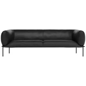 Molinari Rondo 3 Seater Max Sofa - Club Leather Black RDO3SFML4C014 by Molinari, a Sofas for sale on Style Sourcebook
