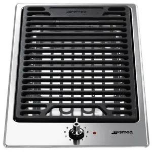 Smeg 30cm Classic Aesthetic Stone Grill Electric Cooktop PGF30B by Smeg, a Cooktops for sale on Style Sourcebook