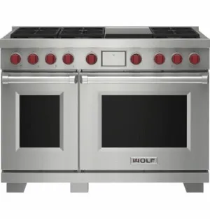 WOLF 122cm Freestanding Dual Fuel Oven/Stove with Teppanyaki - Natural Gas ICBDF48650GSPNG by Wolf, a Cooktops for sale on Style Sourcebook