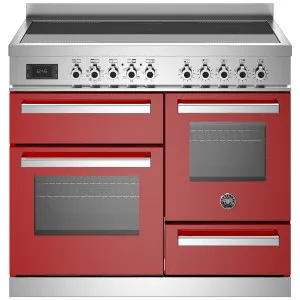 Bertazzoni 100cm Rosso Induction Freestanding Oven PRO105I3EROT by Bertazzoni, a Cooktops for sale on Style Sourcebook