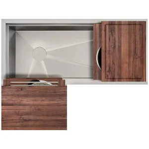 The Galley Ideal Corner Workstation 3X4C - Walnut IWS-3X4-C-WA by The Galley, a Kitchen Sinks for sale on Style Sourcebook