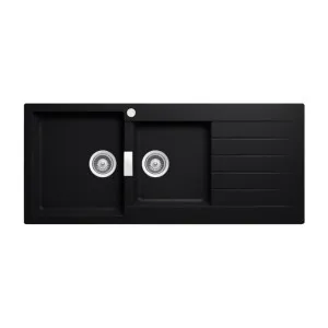 Abey Schock Signus 1& 3/4 Left Hand Bowl Sink with 1 Taphole - Puro D200PL by Abey, a Kitchen Sinks for sale on Style Sourcebook