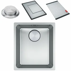 Franke Mythos 340mm Single Bowl Undermount Sink with Accessories MYX110-34FPC by Franke, a Kitchen Sinks for sale on Style Sourcebook
