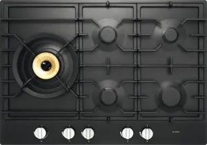 ASKO 75cm Natural Gas Cooktop with Super Flex Wok Burner Black Matte HG1776AD by Asko, a Cooktops for sale on Style Sourcebook