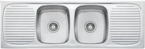 Oliveri Ultraform Double Bowl Double Drainer Topmount Sink UF13D by Oliveri, a Kitchen Sinks for sale on Style Sourcebook
