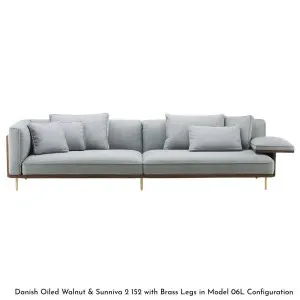 De La Espada Belle Reeve Sofa System - Long Sofa with 1 Arm and Flat Armrest - Ash in Upholstery Range A 12206L-AA by De La Espada, a Sofas for sale on Style Sourcebook