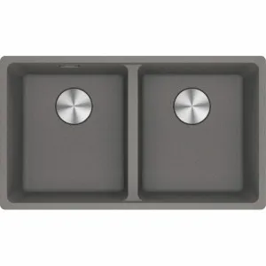Franke Maris 350mm Double Bowl Topmount Sink Stone Grey MRG620-3535SGB by Franke, a Kitchen Sinks for sale on Style Sourcebook