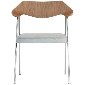 Case Furniture 675 Armchair in Oak - Chrome Frame and Elum Light Fabric RD301OELUM5CHR by Case Furniture, a Chairs for sale on Style Sourcebook
