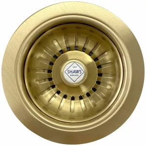 Shaws 90mm Basket Strainer Raw Brass FT2900052 by Shaws, a Kitchen Sinks for sale on Style Sourcebook