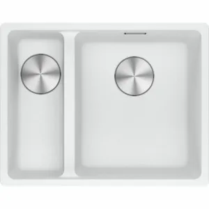 Franke Maris 340/150mm 1 and 1/2 Bowl Left Topmount Sink with Extension Drainer Polar White MRG660-SBLPWFPC by Franke, a Kitchen Sinks for sale on Style Sourcebook