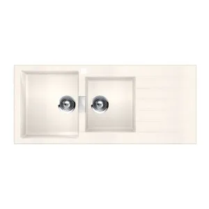 Abey Schock Signus 1& 3/4 Left Hand Bowl Sink with 1 Taphole - Polaris D200WL by Abey, a Kitchen Sinks for sale on Style Sourcebook