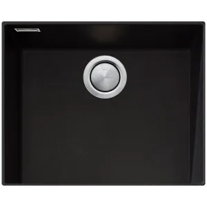 Oliveri Santorini Large Bowl Undermount Sink Black ST-BL1550UOF by Oliveri, a Kitchen Sinks for sale on Style Sourcebook