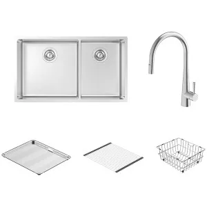 Abey 1 and 3/4 Bowl Sink Pack MOA420DTPK by Abey, a Kitchen Sinks for sale on Style Sourcebook
