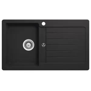 Abey Schock Typos Left Hand Single Bowl with Drainer - Onyx TD100BL by Abey, a Kitchen Sinks for sale on Style Sourcebook