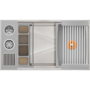 The Galley Ideal WashStation 3S Wash Kit Gray Resin IWA-3-S-GR by The Galley, a Kitchen Sinks for sale on Style Sourcebook