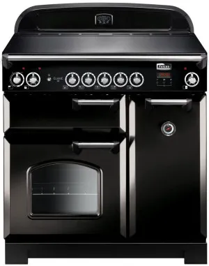 Falcon 90cm Classic Freestanding Electric Oven/Stove Black and Chrome CLA90EI5BL-CH by Falcon, a Cooktops for sale on Style Sourcebook