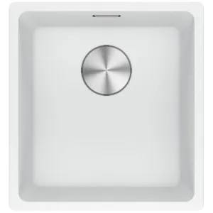 Franke Maris 370mm Single Bowl Undermount Sink with Extension Drainer Polar White MRG110-37PW-FPC by Franke, a Kitchen Sinks for sale on Style Sourcebook