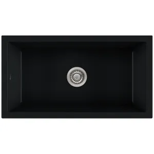 Oliveri Sicily Fireclay Farmhouse Countertop or Undermount Sink Matte Black SC-MB1980 by Oliveri, a Kitchen Sinks for sale on Style Sourcebook