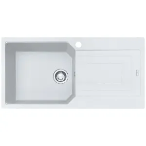 Franke Urban 1000mm Single Bowl Topmount Sink with Right Hand Drainer - White UBG611-100PWRHD by Franke, a Kitchen Sinks for sale on Style Sourcebook