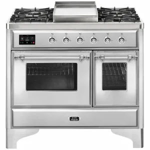 ILVE Majestic 100cm Freestanding Dual Fuel Oven MD10FDNE3SSC by Ilve, a Ovens for sale on Style Sourcebook
