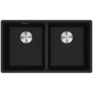 Franke Maris 350mm Double Bowl Flushmount Sink Onyx MRG220-35ON-B by Franke, a Kitchen Sinks for sale on Style Sourcebook