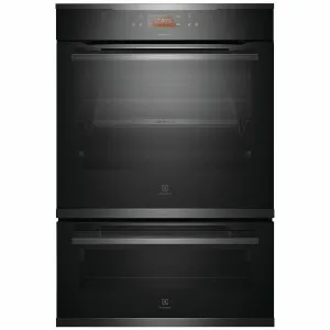Electrolux 60cm Pyrolytic Dark Stainless Steel Double Oven with Steambake EVEP626DSE by Electrolux, a Ovens for sale on Style Sourcebook