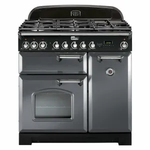 Falcon 90cm Classic Deluxe Freestanding Dual Fuel Oven/Stove Slate and Chrome CDL90DFSL-CH by Falcon, a Cooktops for sale on Style Sourcebook
