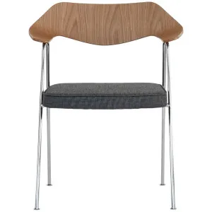 Case Furniture 675 Armchair in Oak - Chrome Frame and Elum Dark Fabric RD301OELUM2CHR by Case Furniture, a Chairs for sale on Style Sourcebook