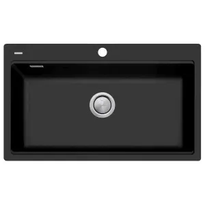 Oliveri Santorini Wokstation Single Bowl Topmount Sink Matte Black ST-MB1596-OF by Oliveri, a Kitchen Sinks for sale on Style Sourcebook