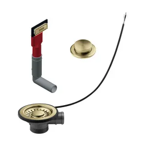 Franke Remote Waste Kit with Overflow and Push Button Gold GD-ROFK by Franke, a Kitchen Sinks for sale on Style Sourcebook