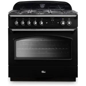 Falcon 90cm Classic FX Black-Chrome Dual Fuel Freestanding Oven CLA90FXDFBL-CH by Falcon, a Ovens for sale on Style Sourcebook