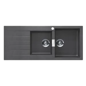 Abey Schock Signus 1& 3/4 Right Hand Bowl Sink with 1 Taphole - Stone D200SR by Abey, a Kitchen Sinks for sale on Style Sourcebook