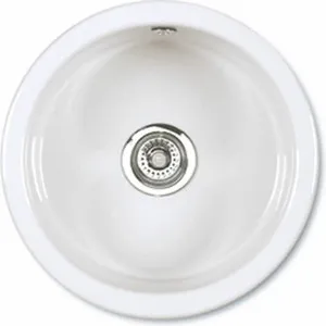Shaws Round 600 Single Bowl Handcrafted Fireclay Sink SCR0460WH by Shaws, a Kitchen Sinks for sale on Style Sourcebook
