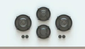 Pitt Dempo 4 Burner Natural Gas Cooktop Professional Brass DEMPO4PTNG by Pitt, a Cooktops for sale on Style Sourcebook
