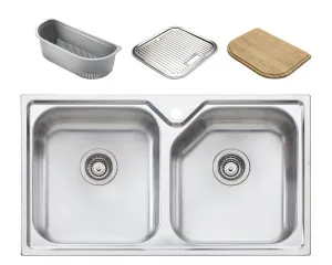 Oliveri Nu-Petite Double Bowl Topmount Sink NP663 by Oliveri, a Kitchen Sinks for sale on Style Sourcebook