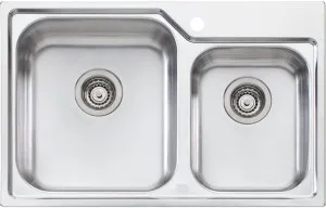 Oliveri Nu-Petite 1 and 3/4 Bowl Topmount Sink NP615 by Oliveri, a Kitchen Sinks for sale on Style Sourcebook