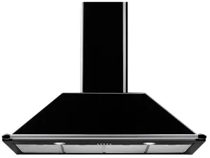 Smeg 110cm Victoria Aesthetic Black Canopy Rangehood KT110BLA by Smeg, a Rangehoods for sale on Style Sourcebook