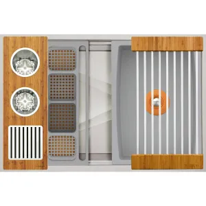 The Galley Ideal WashStation 30S Wash Kit Bamboo IWA-30-S-BA by The Galley, a Kitchen Sinks for sale on Style Sourcebook