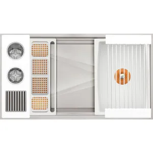 The Galley Ideal WashStation 3S Wash Kit White Resin IWA-3-S-WH by The Galley, a Kitchen Sinks for sale on Style Sourcebook