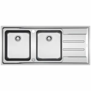 Franke Aton Double Bowl Sink with Right Hand Drainer ANX221RHD by Franke, a Kitchen Sinks for sale on Style Sourcebook