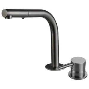 Rogerseller Tonic Hob Sink Mixer and Outlet with Pull Out Spray - Graphite 360601375205 by Rogerseller, a Kitchen Taps & Mixers for sale on Style Sourcebook
