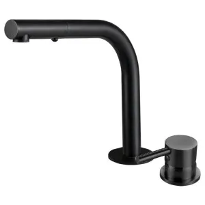 Rogerseller Tonic Hob Sink Mixer and Outlet with Pull Out Spray - Matte Black 360601375211 by Rogerseller, a Kitchen Taps & Mixers for sale on Style Sourcebook