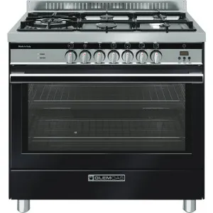 Glem Gas 90cm Dual Fuel Matte Black Freestanding Oven GS965GEMB by Glem Gas, a Ovens for sale on Style Sourcebook