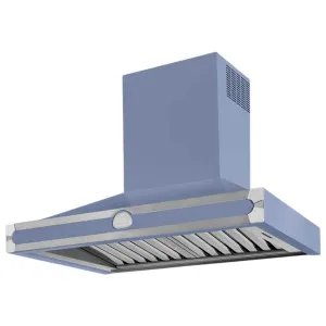 La Cornue Albertine 90cm Canopy Rangehood Paris Blue with Brushed Nickel HS9PN21ET0 by La Cornue, a Rangehoods for sale on Style Sourcebook